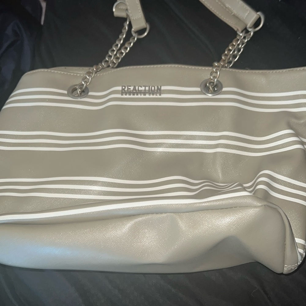 Striped handbag